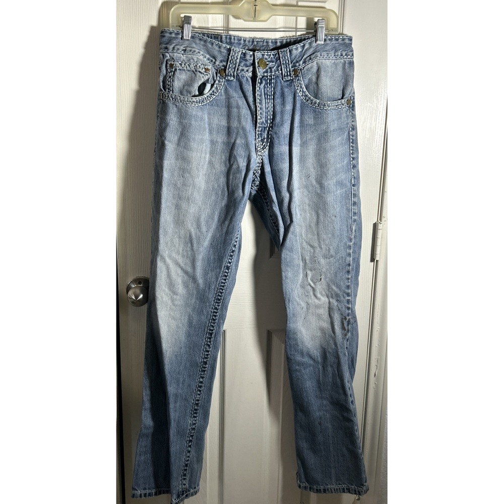 Wrangler Rock 47 Slim Bootcut‎ Western Denim Jeans Embroidered (33x34)